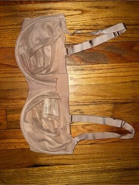 Skims Sheer Balconette Support Bra in Nude
